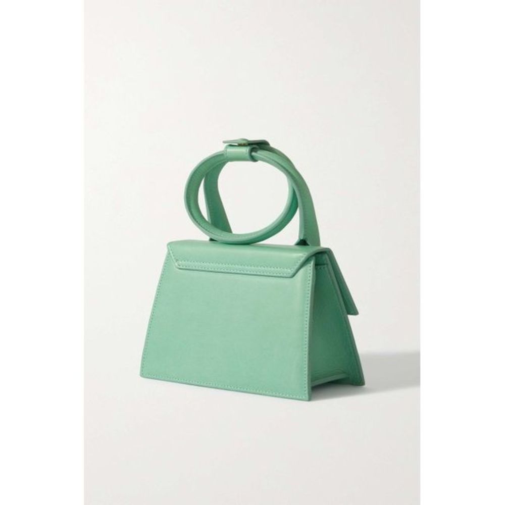 JACQUEMUS Le Chiquito Noeud Green Leather Shoulder Bag - Picture 2 of 4